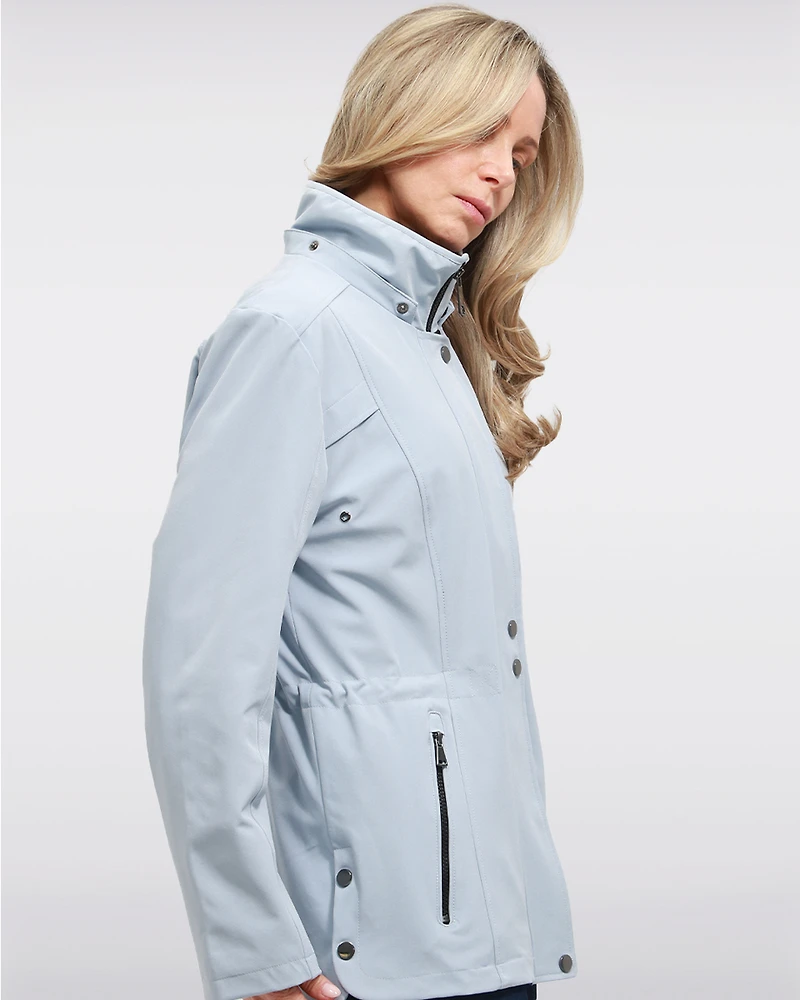 Vegan Breathe-Tech® Softshell Parka  Jacket with Detachable Hood by Saki