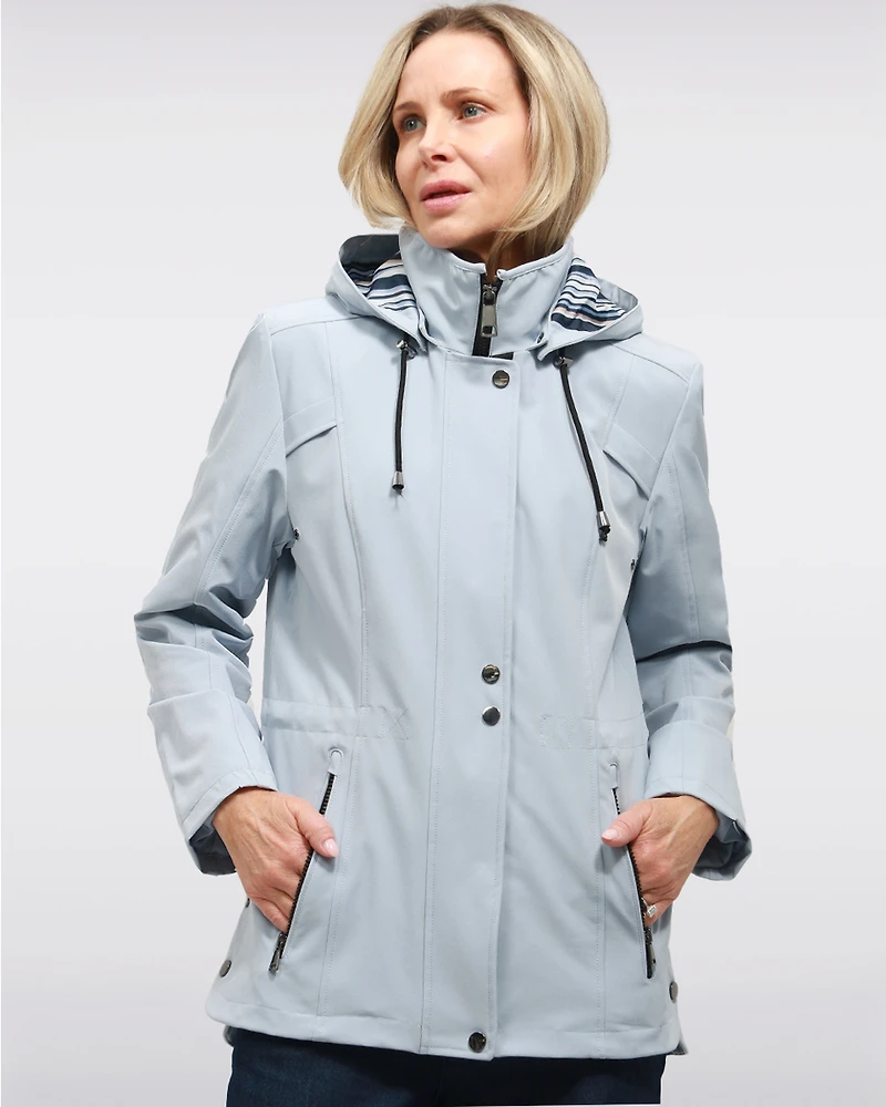 Vegan Breathe-Tech® Softshell Parka  Jacket with Detachable Hood by Saki