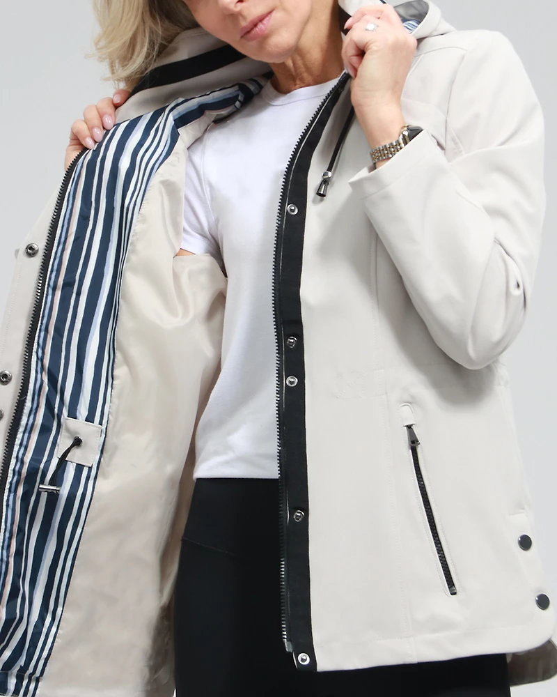 Vegan Breathe-Tech® Softshell Parka  Jacket with Detachable Hood by Saki