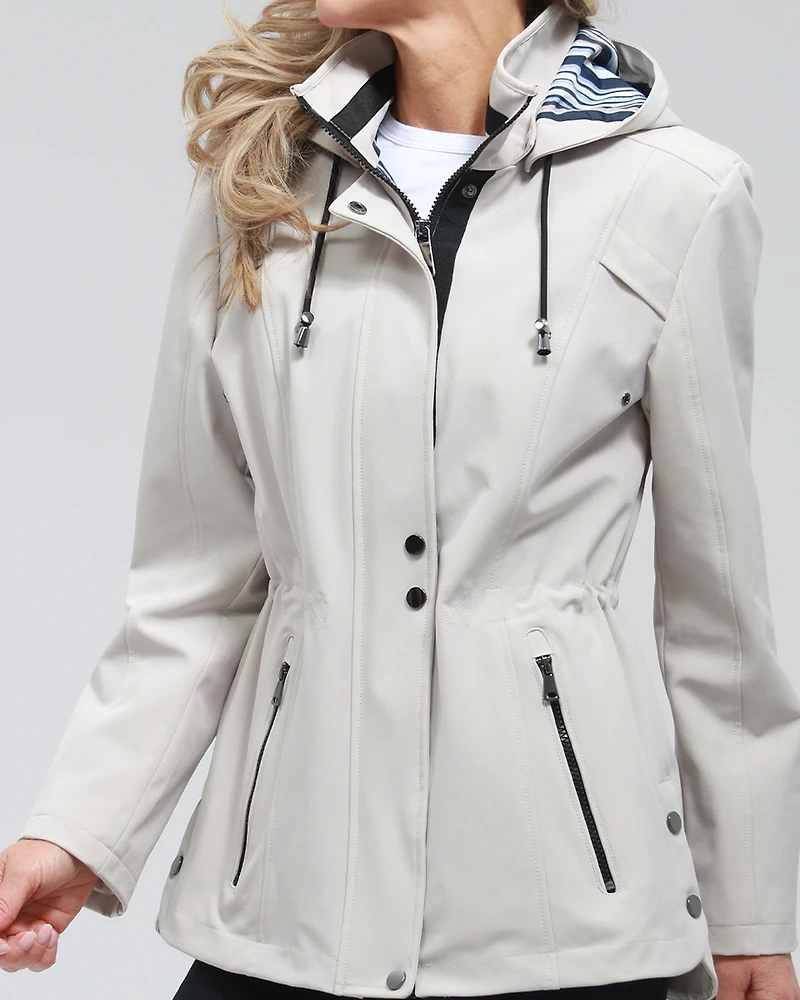 Vegan Breathe-Tech® Softshell Parka  Jacket with Detachable Hood by Saki