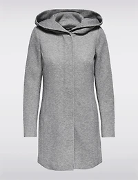 Straight Fit Hooded Zip-Front Jacket- Recycled Lightweight Design by Only