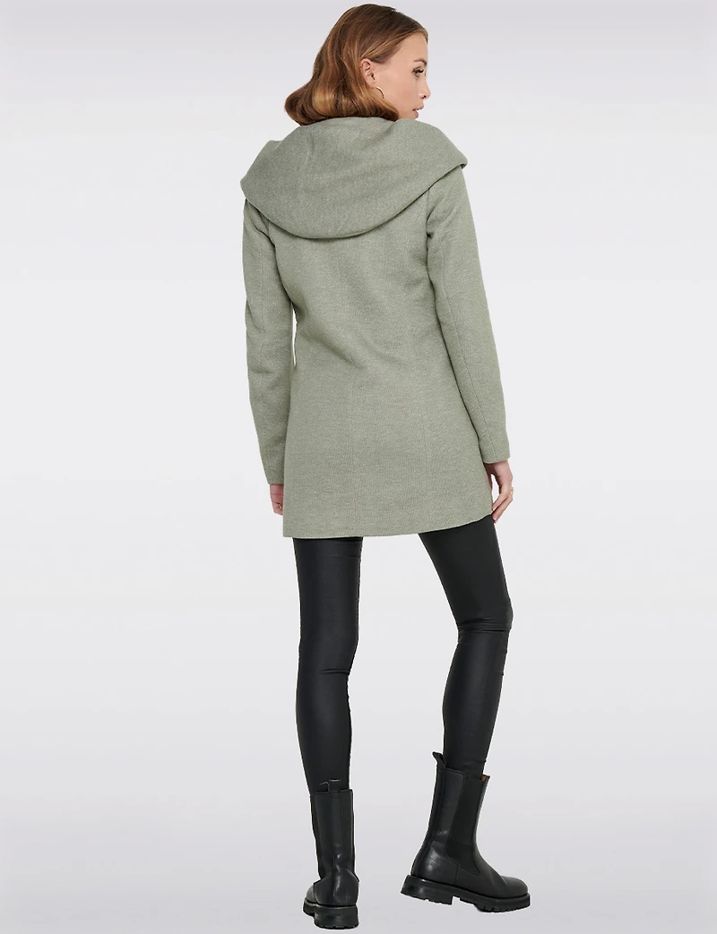 Straight Fit Hooded Zip-Front Jacket- Recycled Lightweight Design by Only