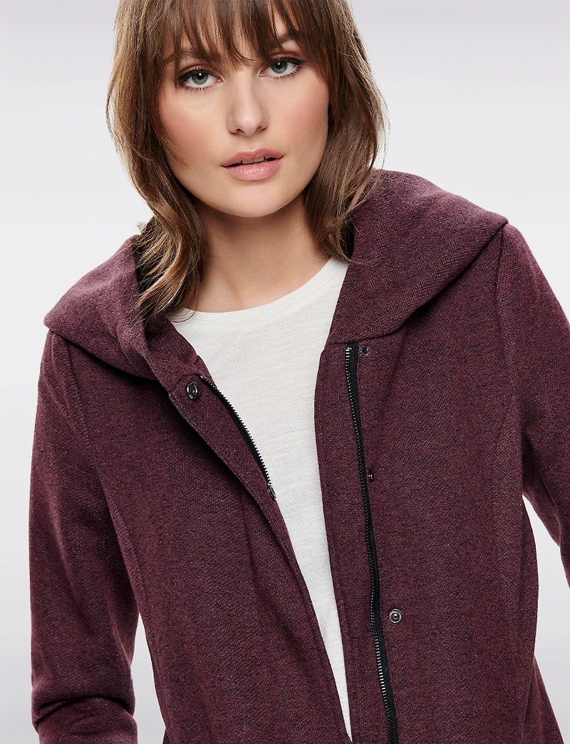 Straight Fit Hooded Zip-Front Jacket- Recycled Lightweight Design by Only