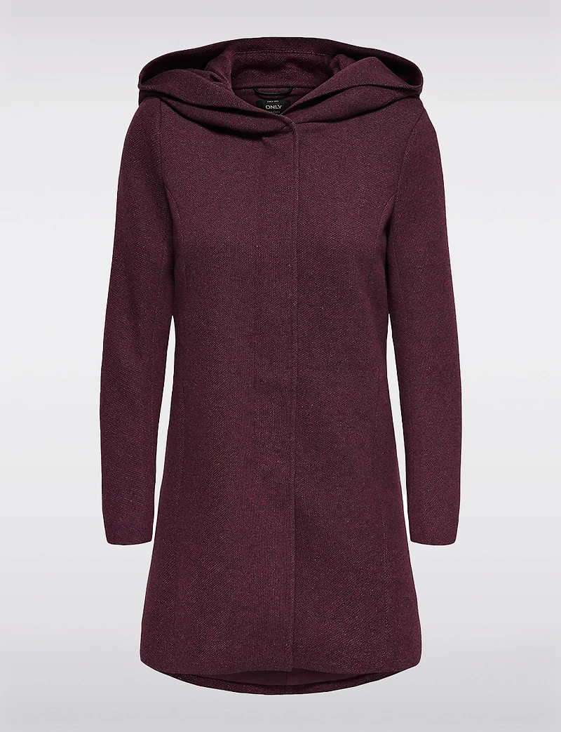 Straight Fit Hooded Zip-Front Jacket- Recycled Lightweight Design by Only