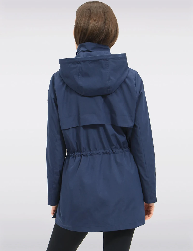 Vegan Breathe-Tech® Long Versatile Raincoat Parka with Removable Hood by Saki