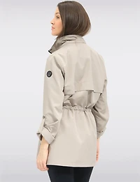 Vegan Breathe-Tech® Long Versatile Raincoat Parka with Removable Hood by Saki