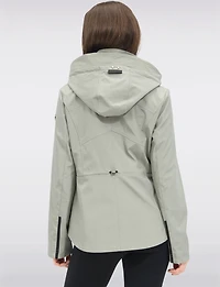 Chic Vegan Breathe-Tech®  Short Raincoat Parka with Removable Hood by Saki
