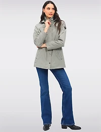 Vegan Breathe-Tech® Straight Cut Raincoat With Removable Hood by Saki