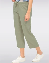 Lightweight Wide-Leg Pants with Drawstring Waist & Patch Pockets by Dash