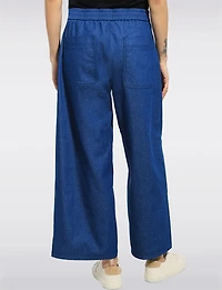 Julia Paradis Relaxed Wide-Leg Lightweight Denim Pants with Soft All-Day Comfort