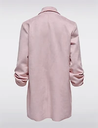 Luxurious Vegan Ultra-Soft Suede Long Coatigan with Adjustable Cuffs by Only