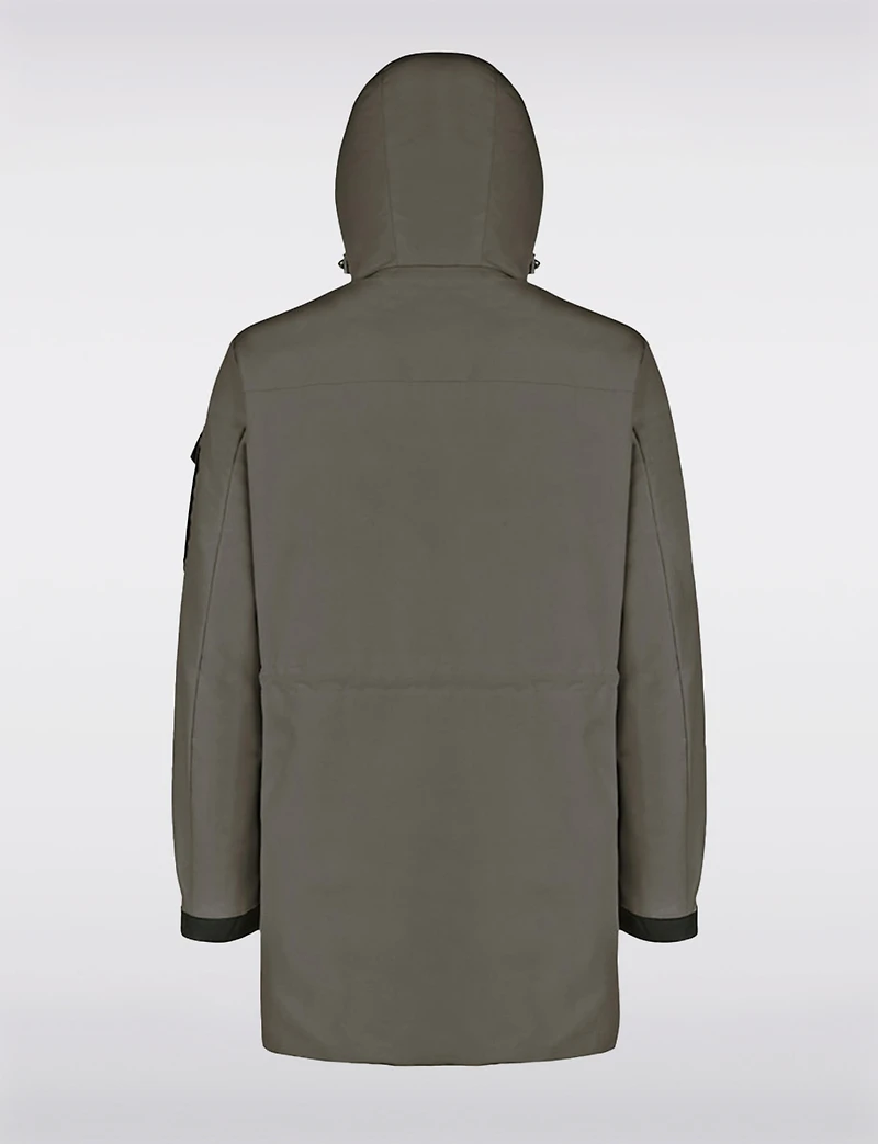 Men’s Lightweight Hooded Parka with Detachable Quilted Bib & Hood by Geox