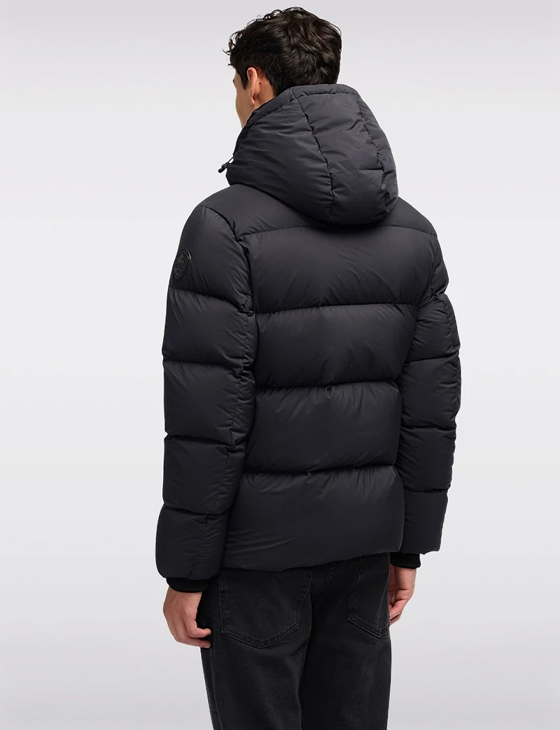 Men’s Winter Down Puffer Jacket with High Collar & Removable Hood by Pajar