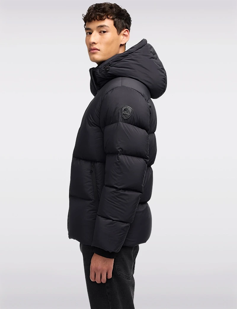 Men’s Winter Down Puffer Jacket with High Collar & Removable Hood by Pajar