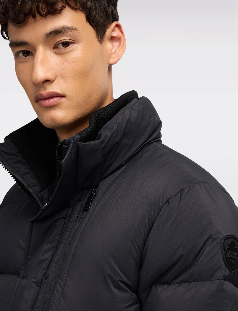 Men’s Winter Down Puffer Jacket with High Collar & Removable Hood by Pajar