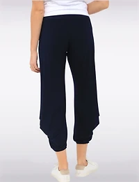 Chic Relaxed Fluid Drape Harem Pants by  Perle