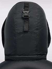 Mid-length Chevron Quilted Hooded Jacket with Elastic Drawstring Waist by Pajar