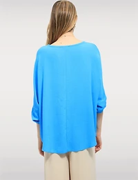 Boho-Chic Adjustable Long Sleeve Draped Tunic with Necklace by Froccella