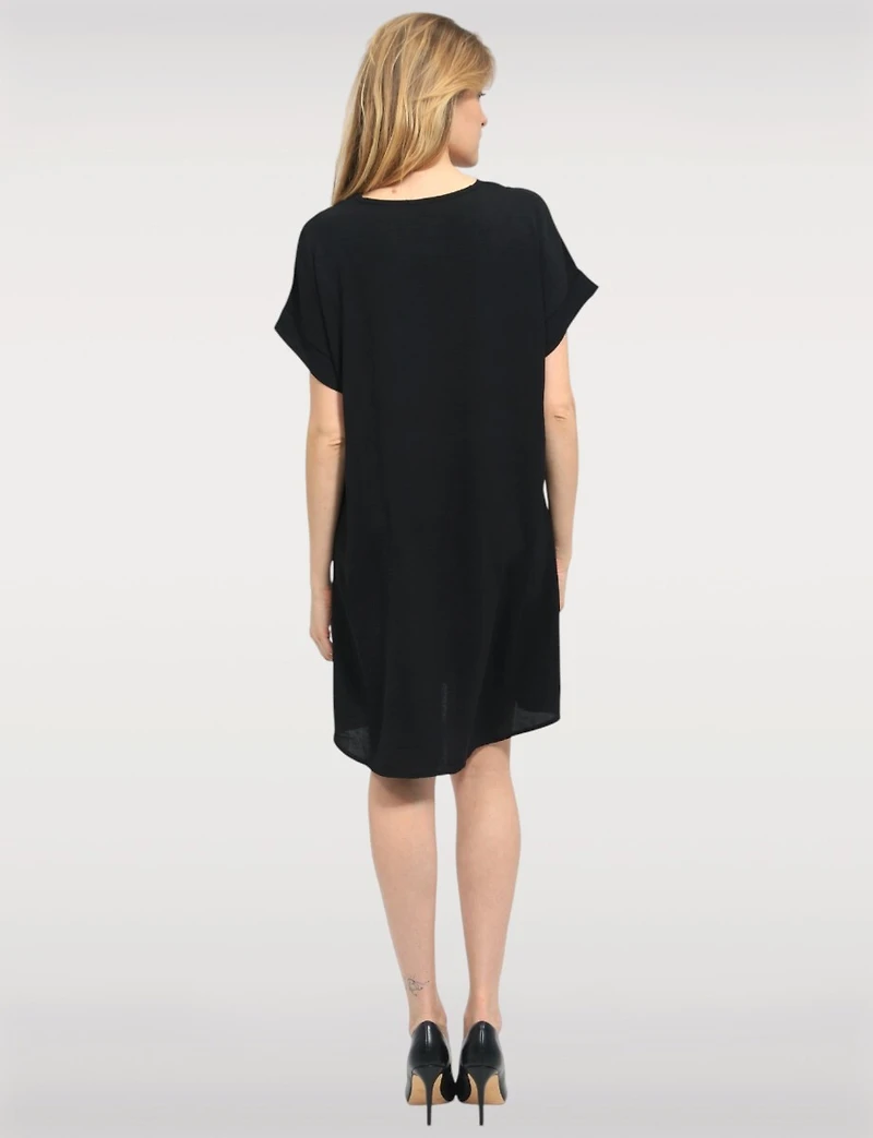 Elegant Lightweight Loose-Fit V-Neck with Short Sleeves by Froccella