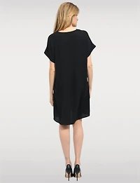 Elegant Lightweight Loose-Fit V-Neck with Short Sleeves by Froccella