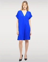 Elegant Lightweight Loose-Fit V-Neck with Short Sleeves by Froccella