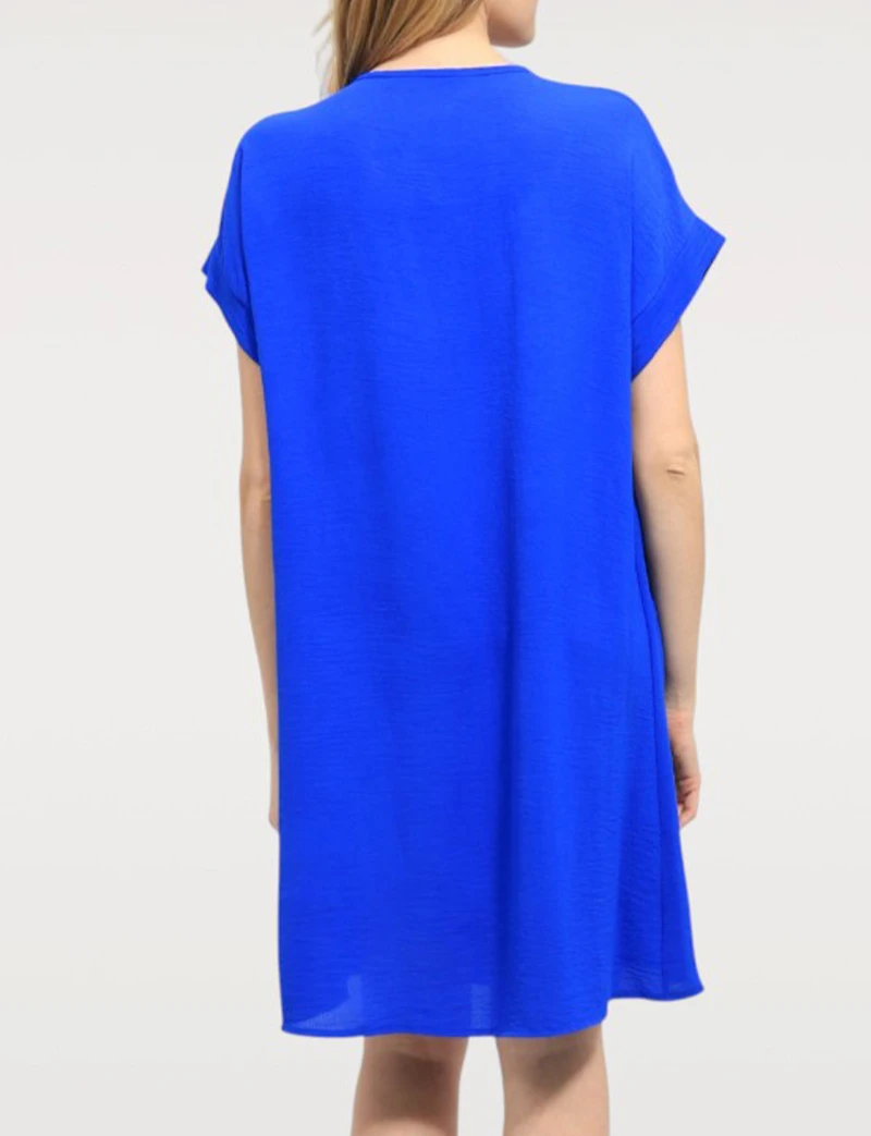 Elegant Lightweight Loose-Fit V-Neck with Short Sleeves by Froccella