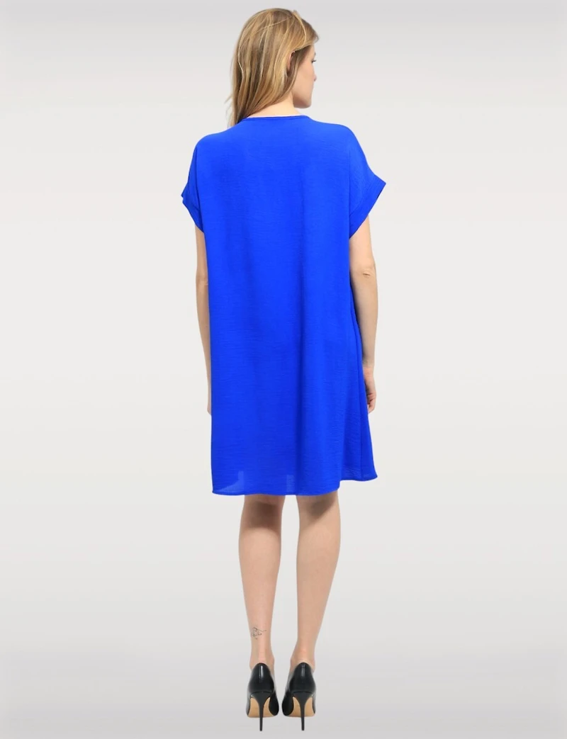 Elegant Lightweight Loose-Fit V-Neck with Short Sleeves by Froccella