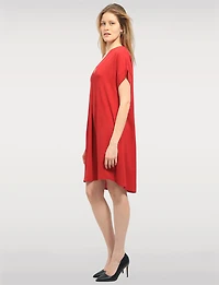 Elegant Lightweight Loose-Fit V-Neck with Short Sleeves by Froccella