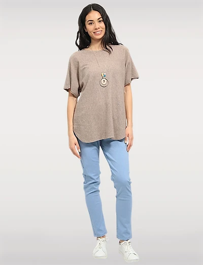 Crinkled Solid Stretch Slim Fit Drawstring Waist Pants by Froccella