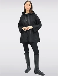 Loose Fit Short Ultralight Windshell Hood Ribbon Drawstring Jacket by Froccella