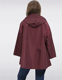 Loose Fit Short Ultralight Windshell Hood Ribbon Drawstring Jacket by Froccella