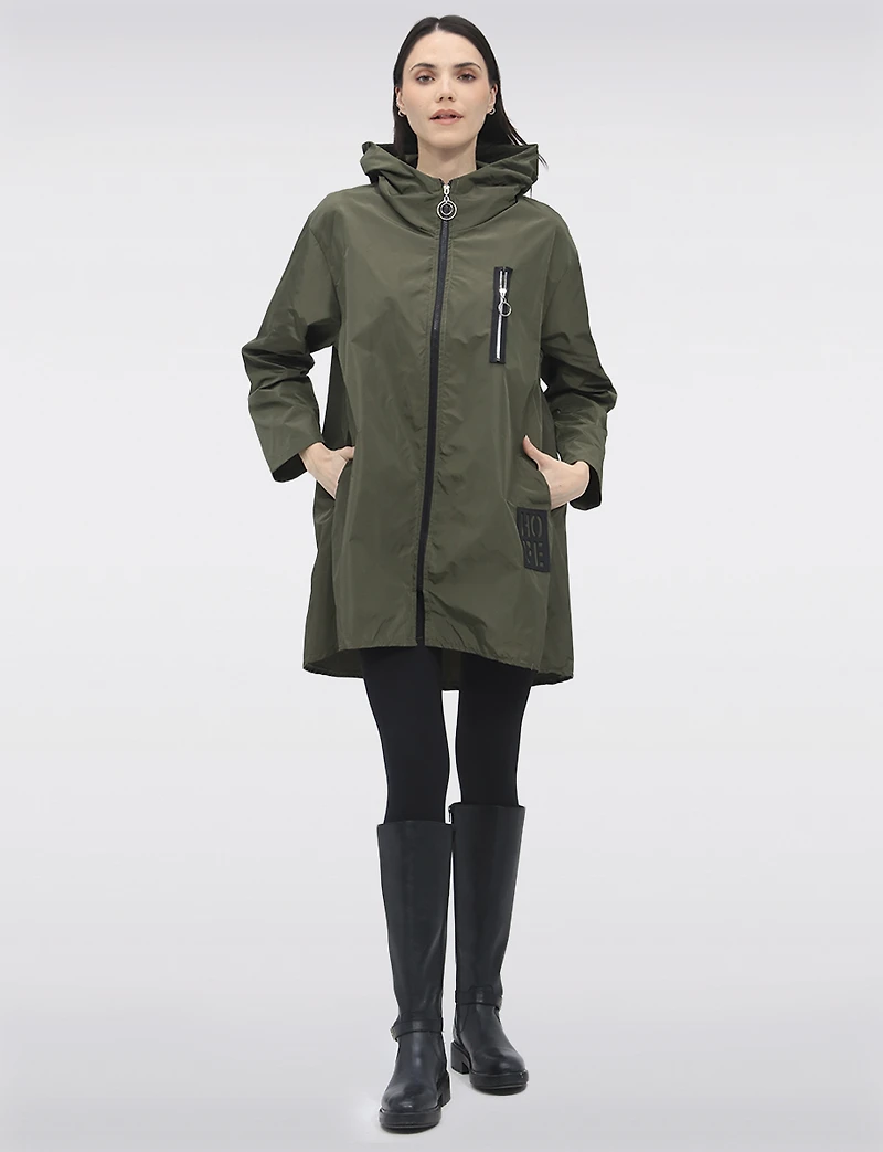 Lightweight Zip Pocket Ultralight Windshell Jacket with Hood by Froccella