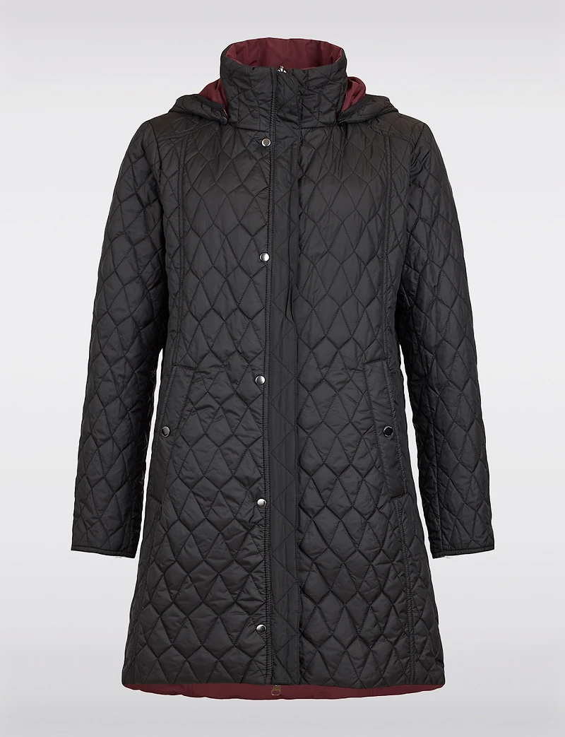 Reversible Hooded Rain-Resistant Parka - Quilted & Matte Finishes by Frandsen