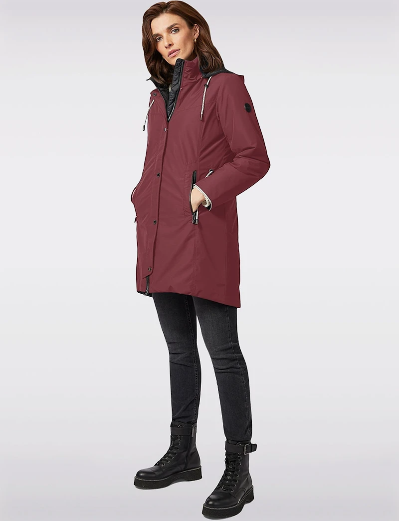 Reversible Hooded Rain-Resistant Parka - Quilted & Matte Finishes by Frandsen
