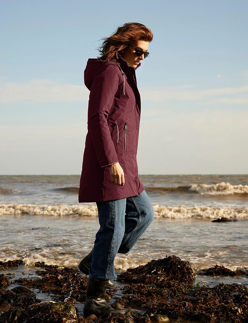 Reversible Hooded Rain-Resistant Parka - Quilted & Matte Finishes by Frandsen