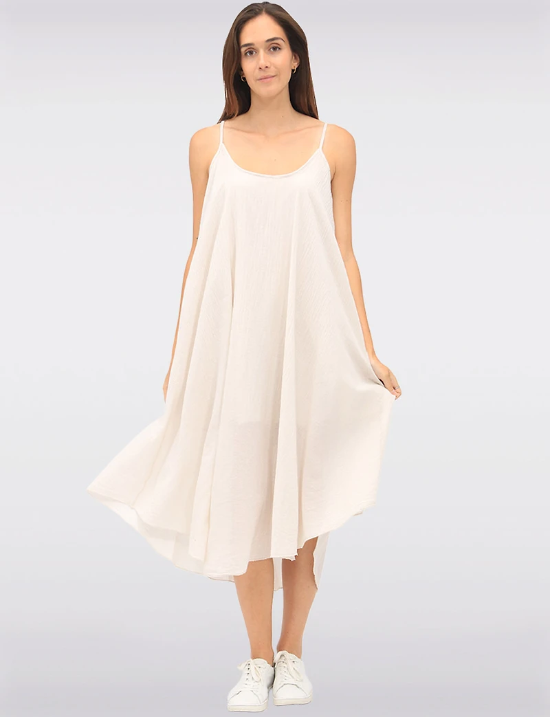 Versatile Two-Piece Cotton Lined Dress Set with Rounded Hemline by Froccella