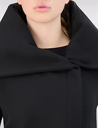 Vegan Oversized Hooded Trench Coat with Elegant Wrap Collar by Cole Haan