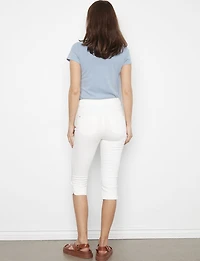 Slim Fit Knee High Capri - Stretch Twill Five-Pocket Design by Charlie B