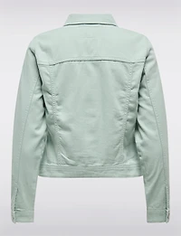 Classic Pastel Denim Jean Jacket | Lightweight 100% Cotton Slim Crop Fit by Only