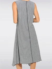 Sleeveless V-Neck Gingham Dress with Flowy Asymmetrical Hem by Pure Essence