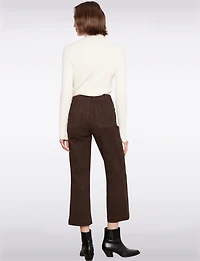 Bold Leopard Print Wide-Leg Cropped Pants with Pockets by Charlie B