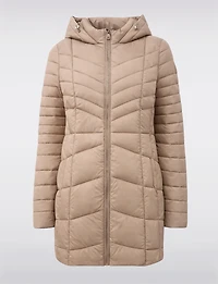 Vegan Ultra-Lightweight Active Sporty Hooded Quilted Puffer Jacket by Point Zero