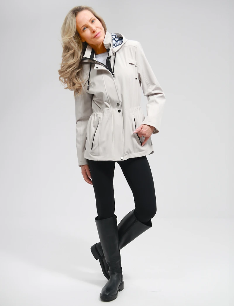 Vegan Breathe-Tech® Softshell Parka  Jacket with Detachable Hood by Saki