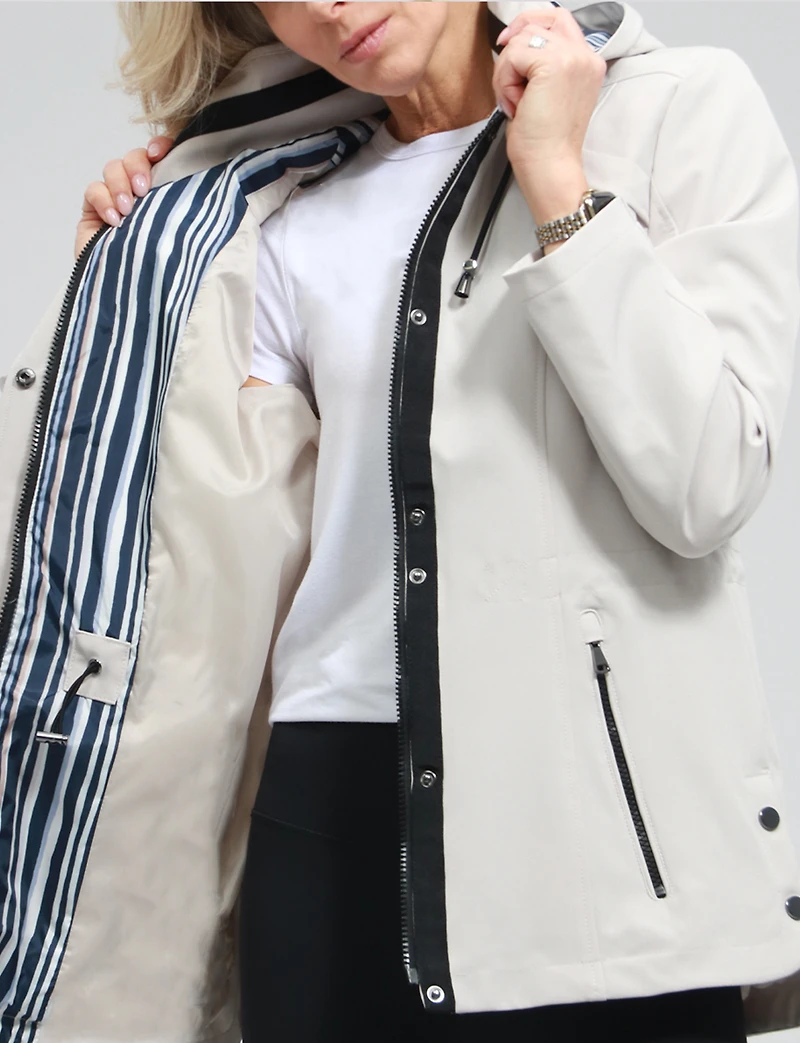 Vegan Breathe-Tech® Softshell Parka  Jacket with Detachable Hood by Saki