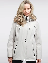 Vegan Breathe-Tech® Softshell Parka  Jacket with Detachable Hood by Saki