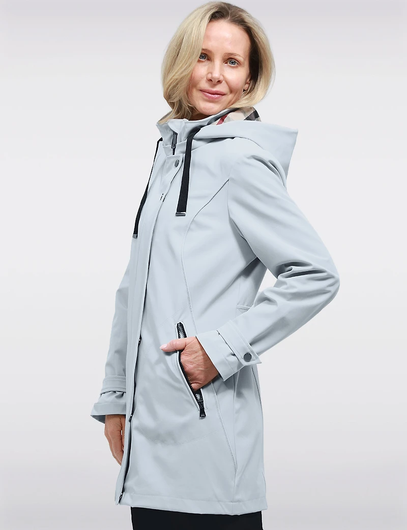 Vegan Breathe-Tech® Softshell Parka Jacket with Detachable Hood by Saki