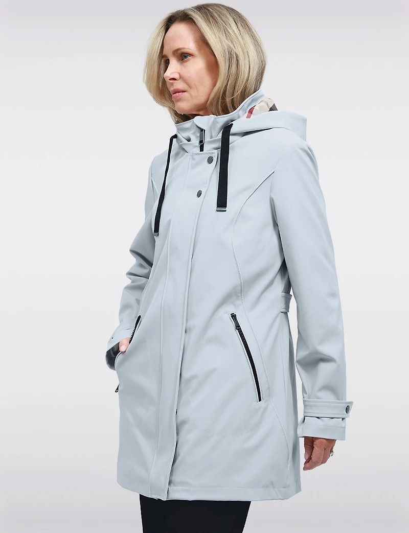 Vegan Breathe-Tech® Softshell Parka Jacket with Detachable Hood by Saki