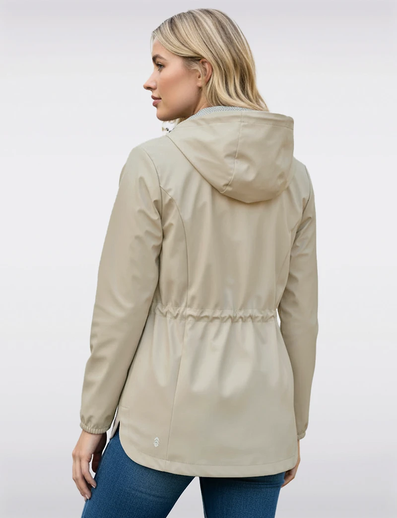 Lightweight Slim-Fit Active Anorak Raincoat with Hood by Free Country