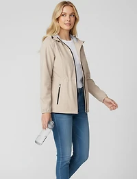 Lightweight Slim-Fit Active Anorak Raincoat with Hood by Free Country