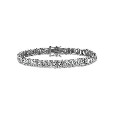 1/2 CTW Natural Diamond 7.5-inch Tennis Bracelet in Sterling Silver